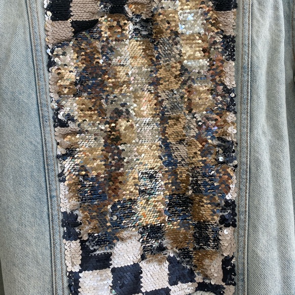 Off White Embellished Denim